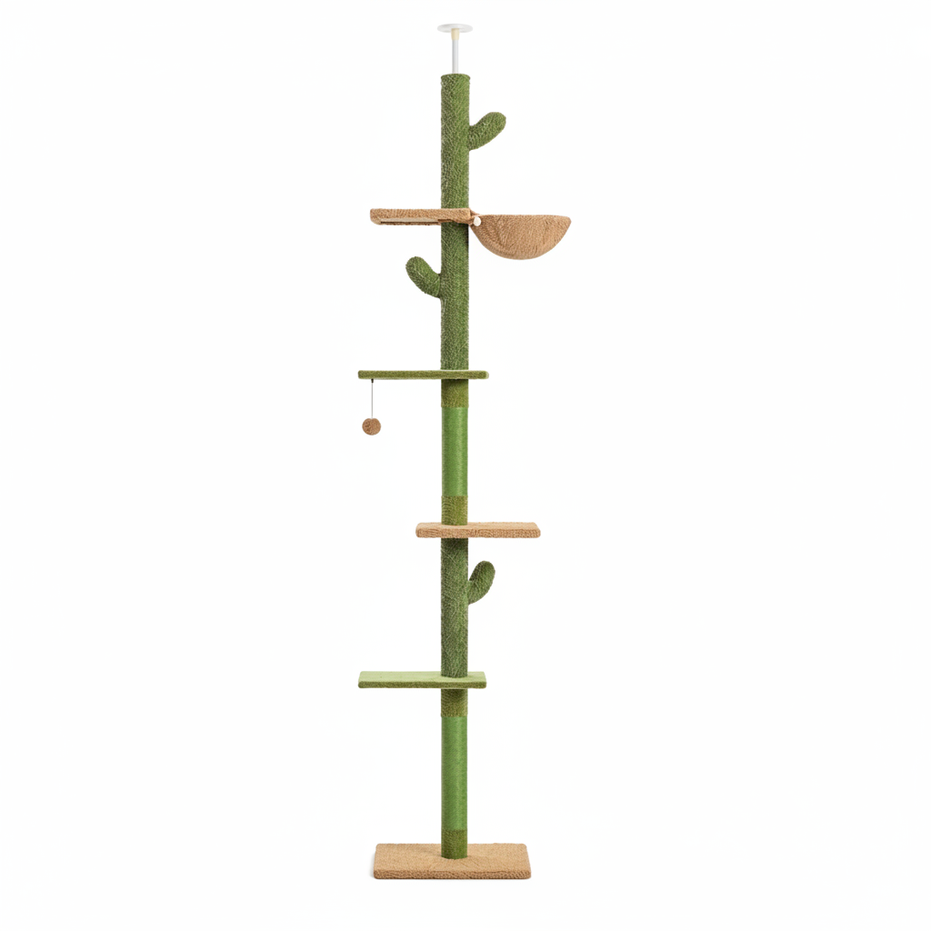 Arbre à chat Cactus Évasion avec griffoir et plateformes confortables