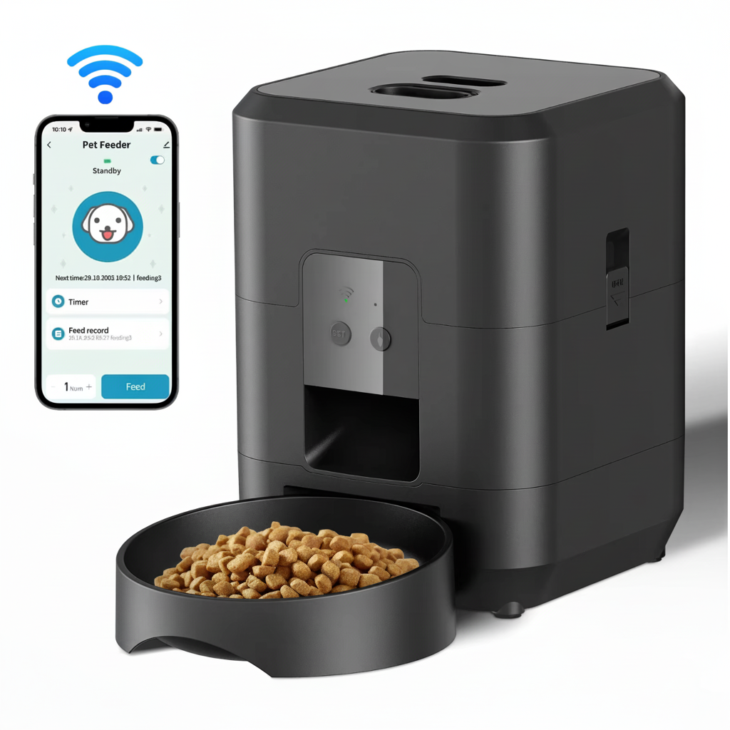 Distributeur automatique de croquettes pour chat avec contrôle digital